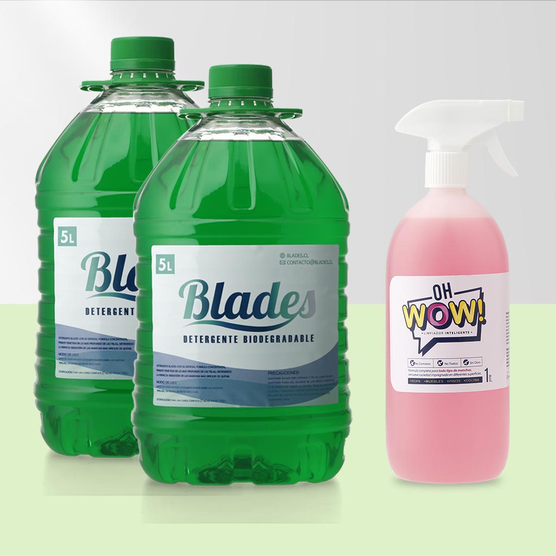 Detergente Concentrado 10 Lts Blades + Limpiador Inteligente OH WOW! 1 Litro