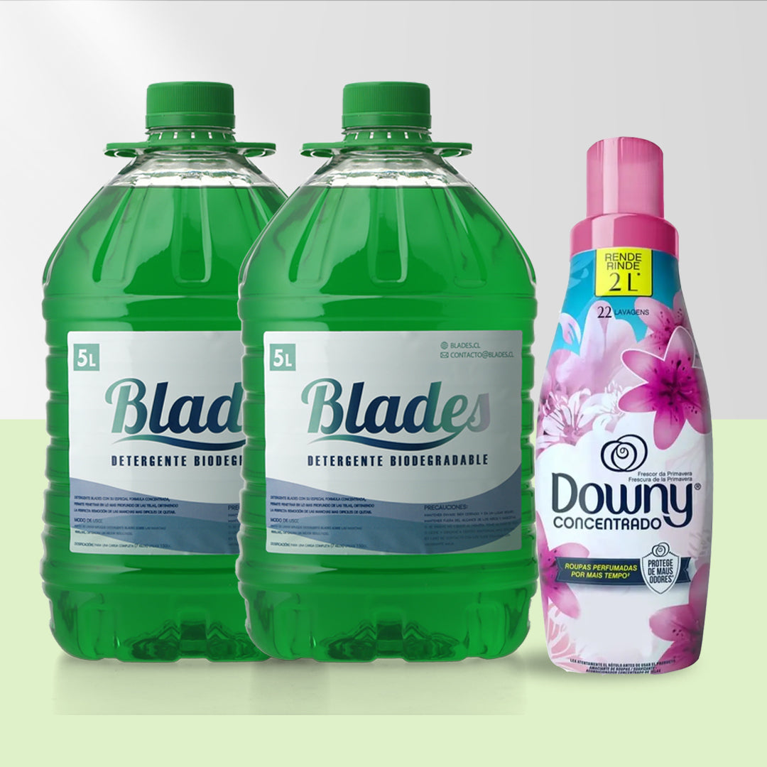 Detergente concentrado 10 Lts + Suavizante Downy Frescor de Primevera 500ml