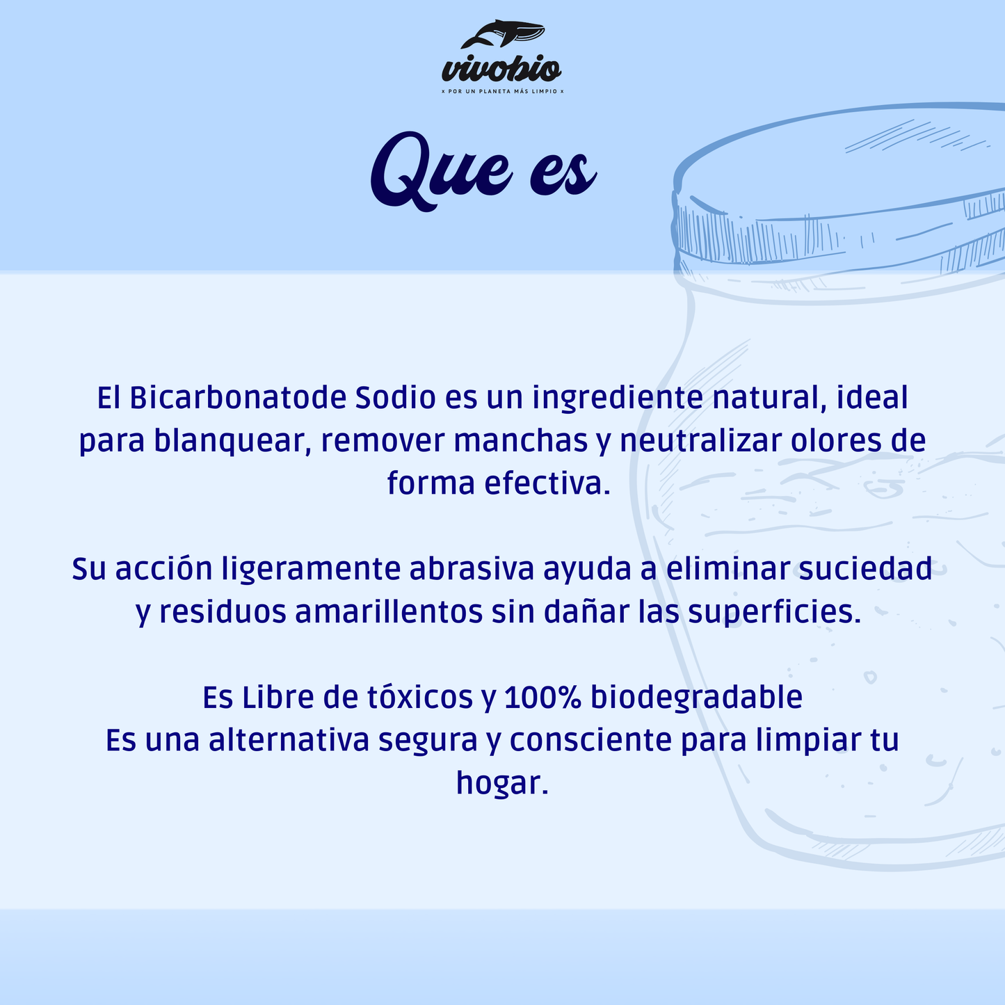 Bicarbonato de Sodio para Limpieza Vivobio 1 Kilo