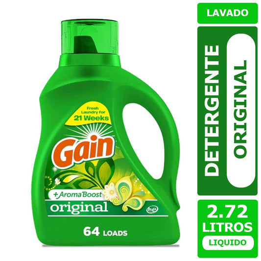 Detergente Líquido Gain Original 2.72 L