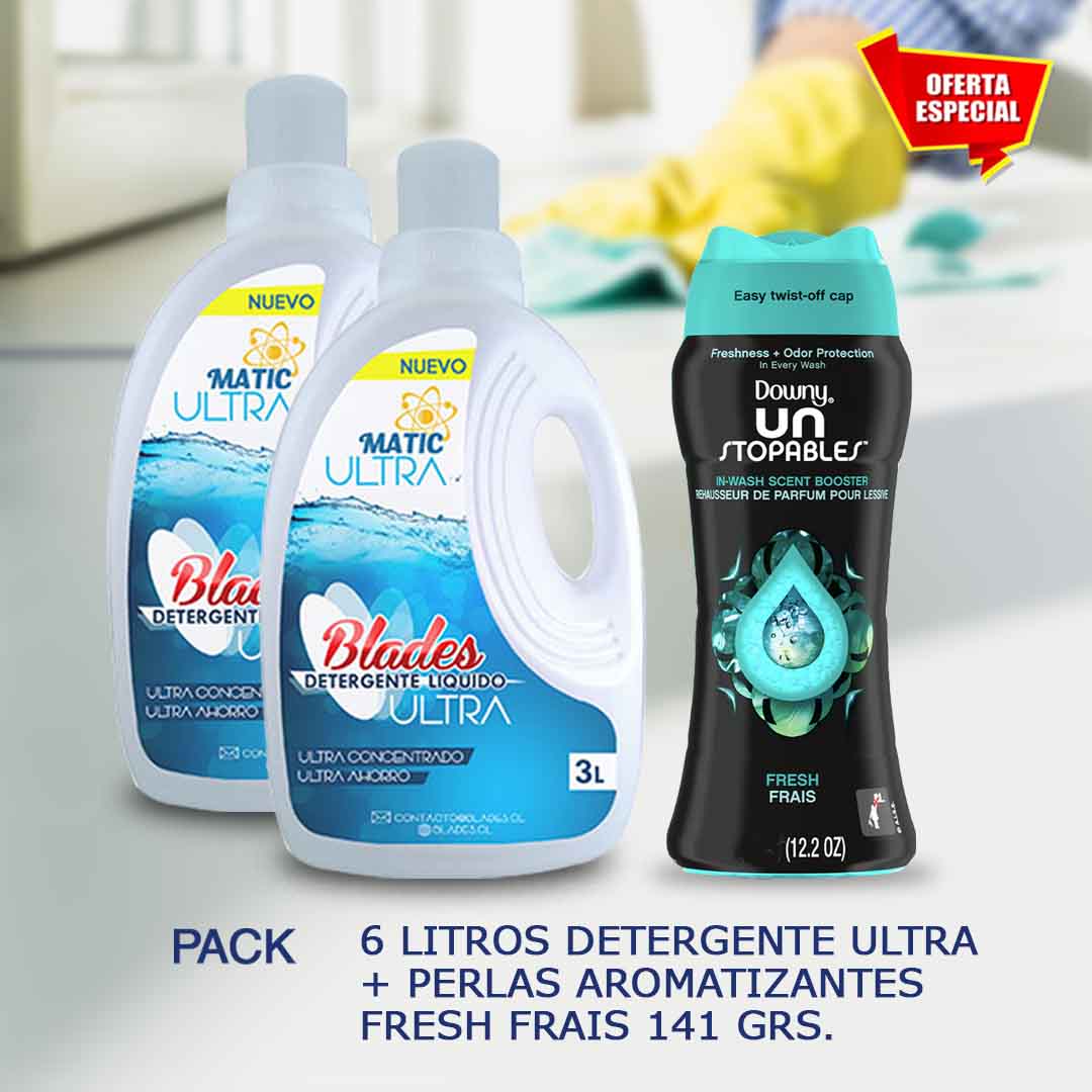 Detergente Ultra 6 Lts. + Perlas Aromatizantes Downy Fresh 141 Grs – Blades  cl