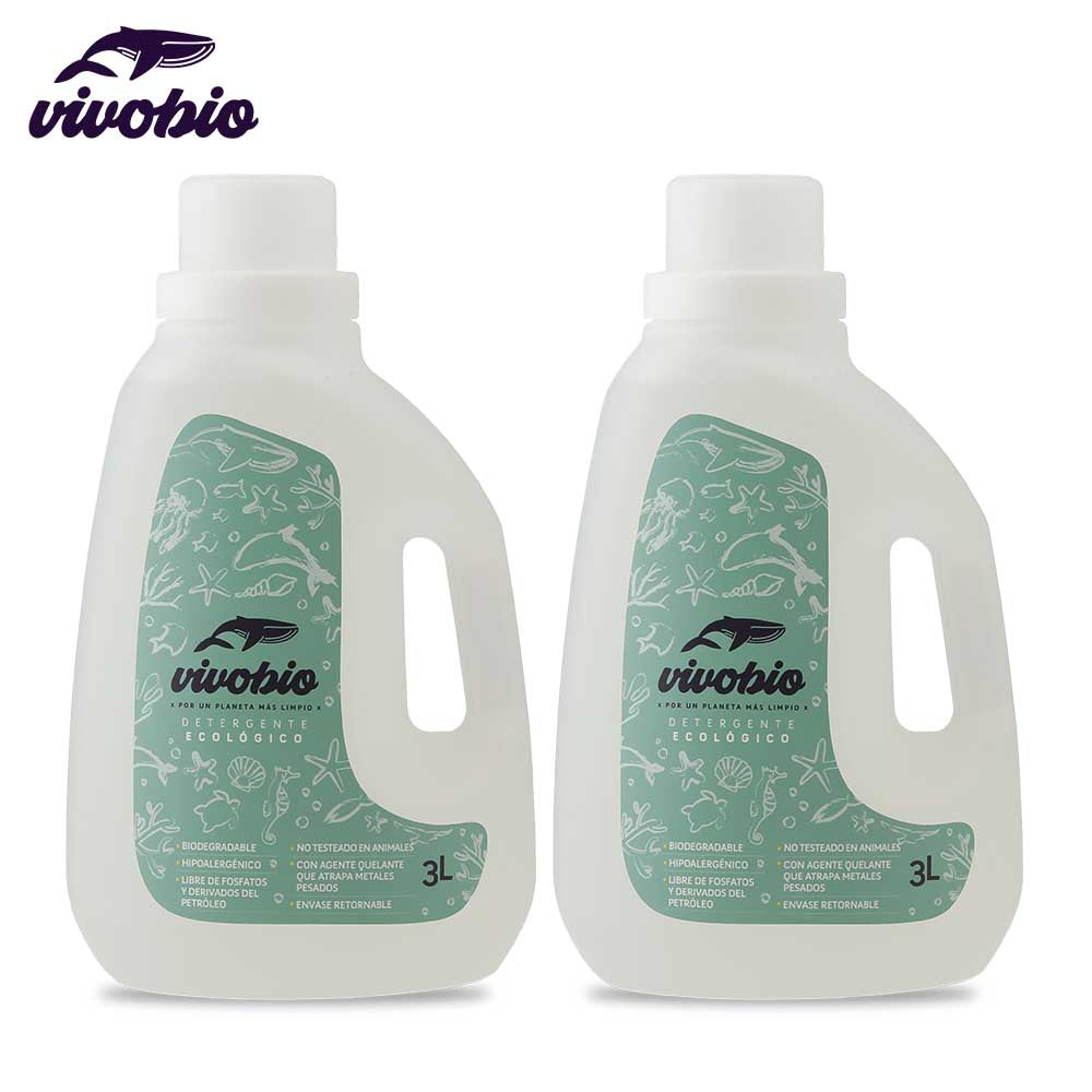 Detergente Ecológico Vivo Bio 2 Unidades de 3 Lts. c/u