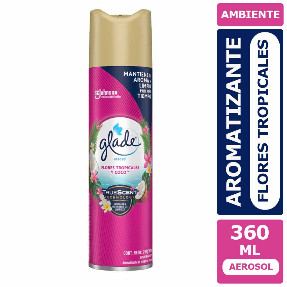 Desodorante Ambiental Glade Flores Tropicales, 360 ml