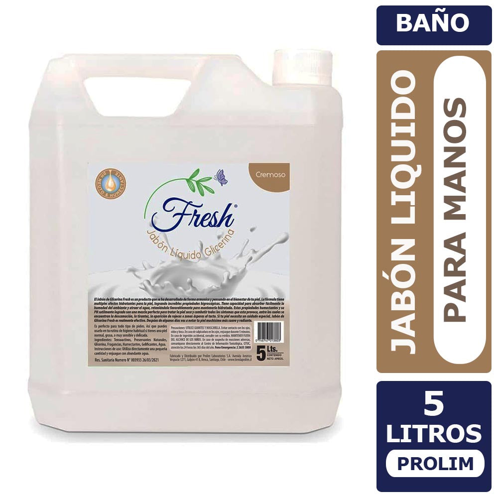 Jabón Liquido Glicerina 5 Litros Cremoso