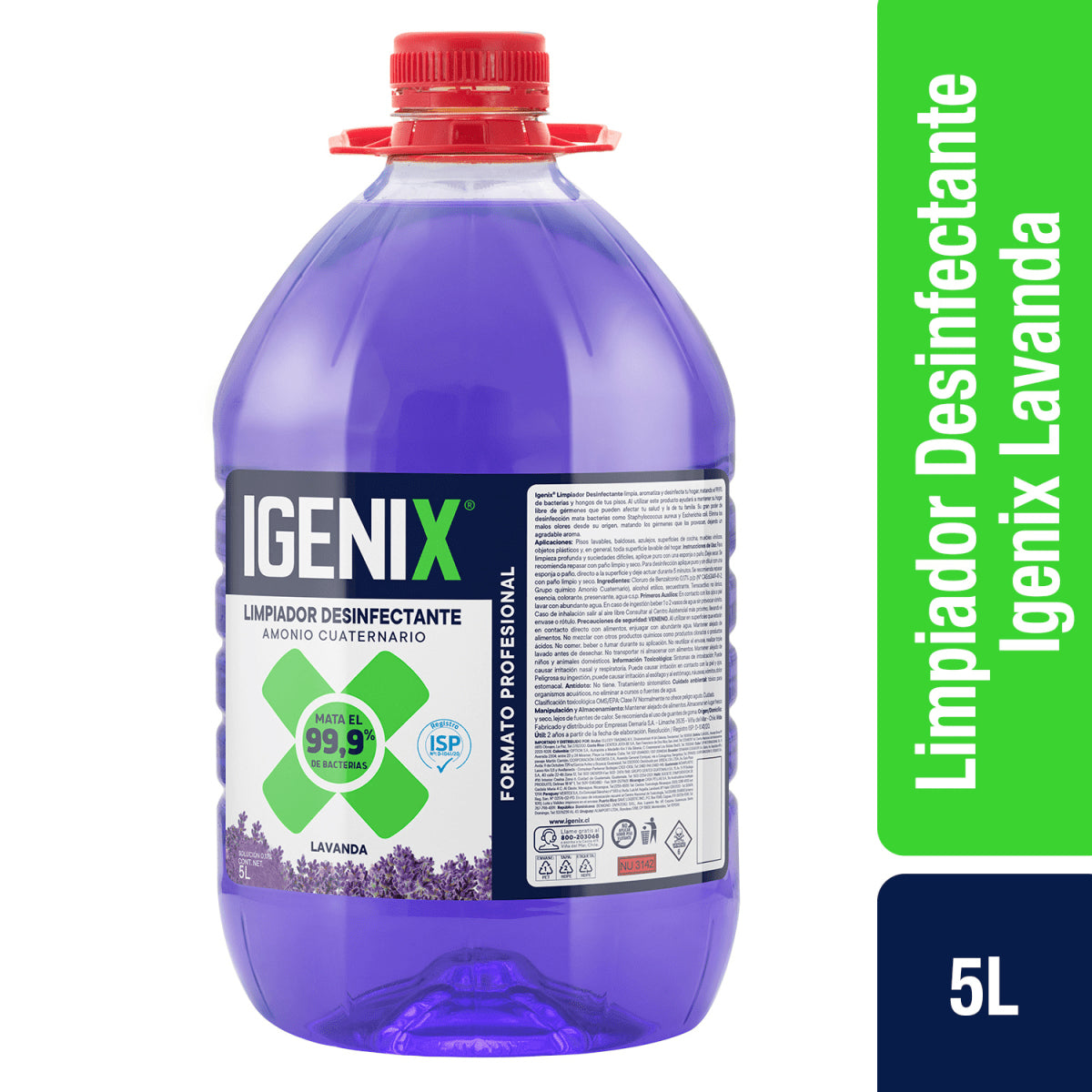 Limpiador multisuperficies 5 litros aroma lavanda Igenix