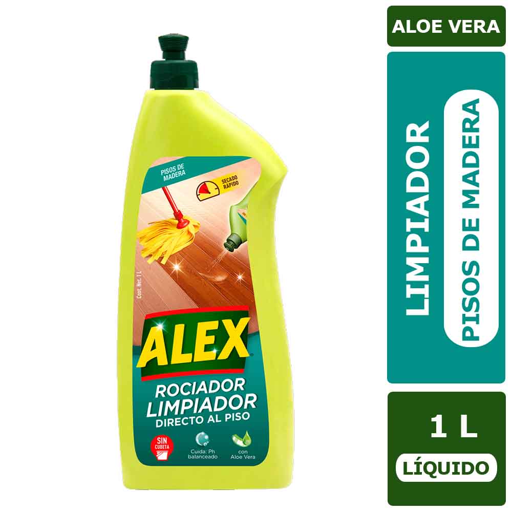 Limpiador Pisos Madera Directo, Aloe Vera 1 Lts. Alex