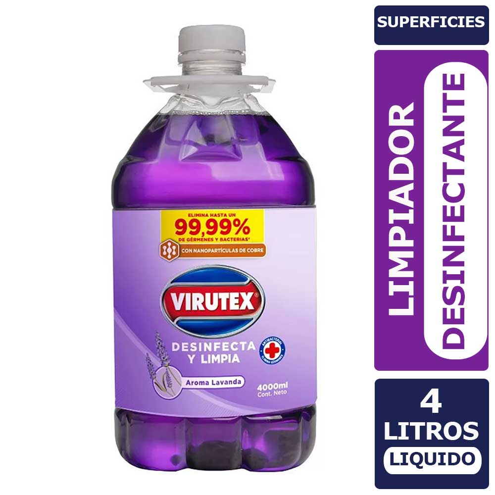 Limpiador Desinfectante Virutex 4 Lts. Lavanda