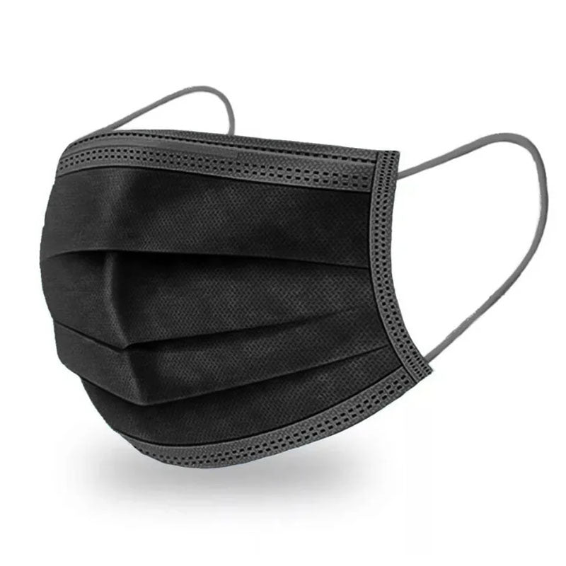 Mascarilla Tres Pliegues 50 Unidades - NEGRA
