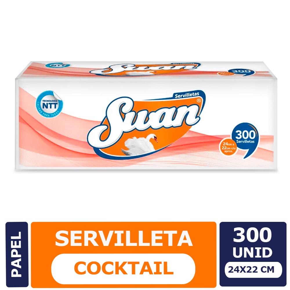 Servilleta cocktail Swan 300 Unid.