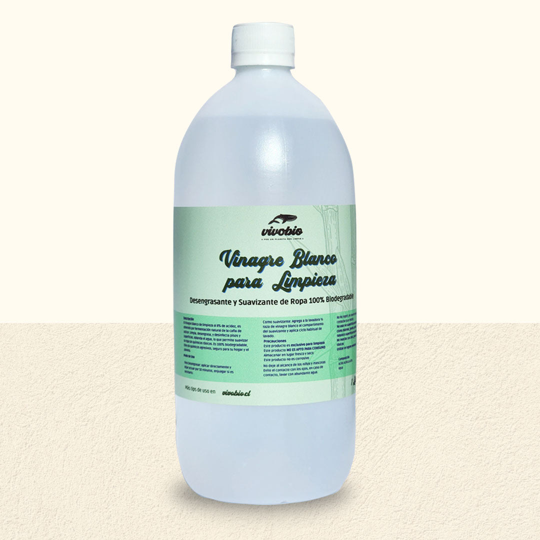 Vinagre Blanco para Limpieza VivoBio 8% Acidez, 1 Litro