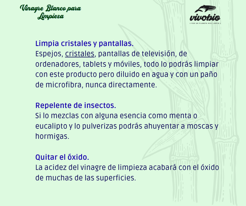 Vinagre Blanco para Limpieza VivoBio 8% Acidez, 1 Litro