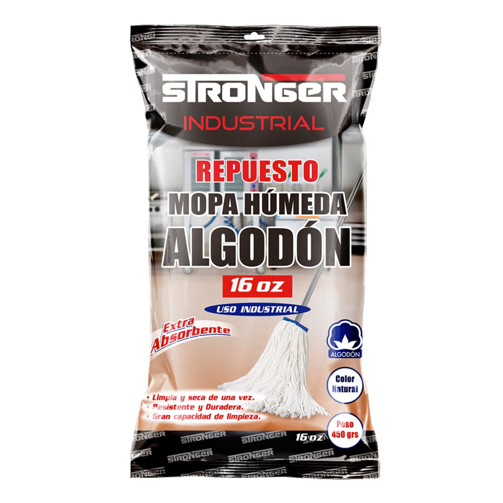 Mopa Húmeda Algodón 16 Onzas 450 grs Repuesto