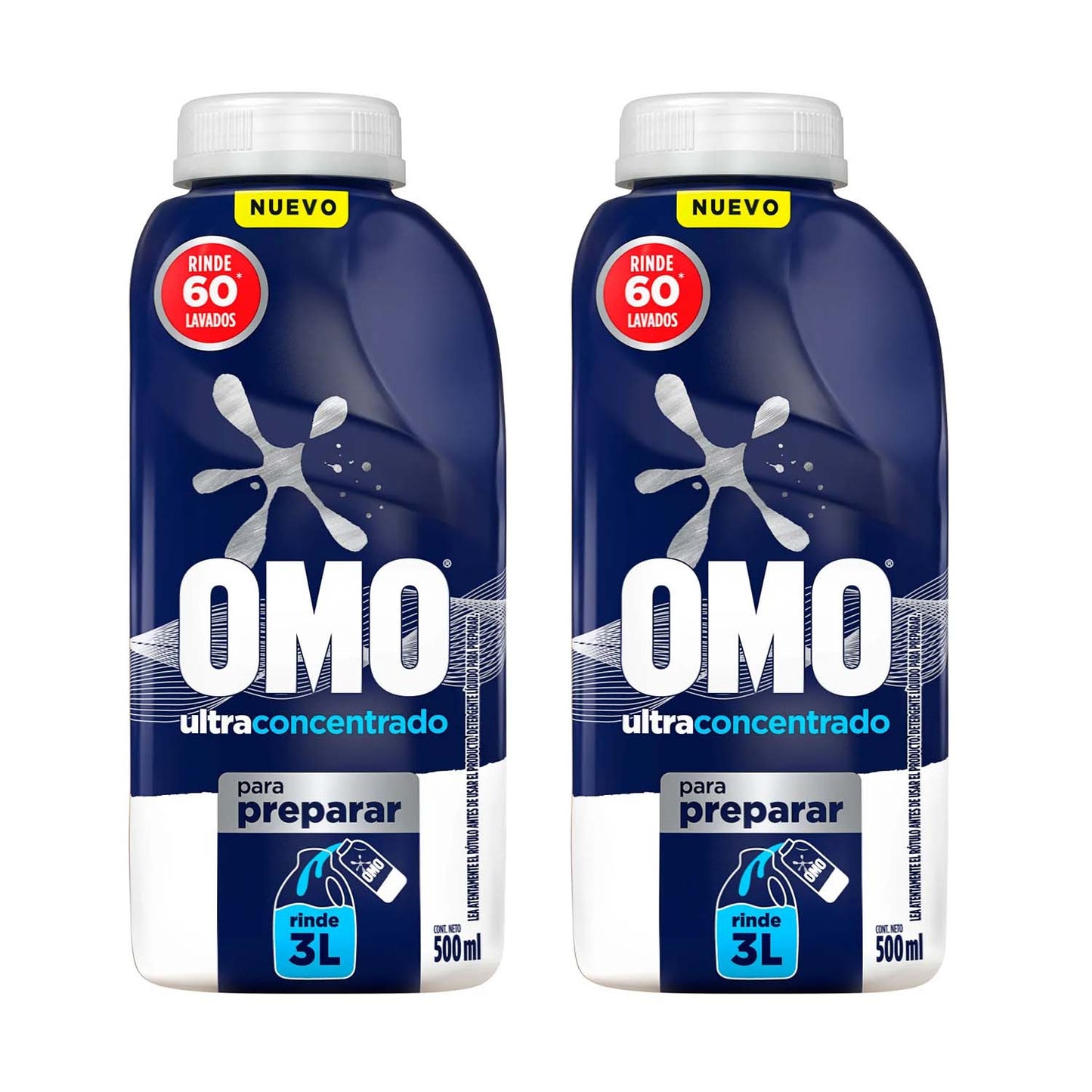 Detergente Líquido para diluir Omo 2 Unidades 500 ml c/u