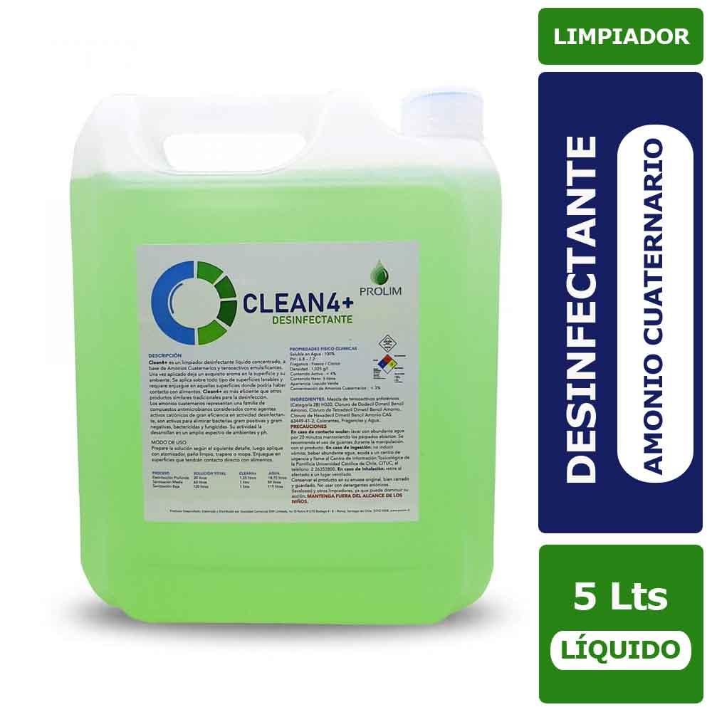 Amonio Cuaternario Concentrado 5 Lts. Reg. ISP