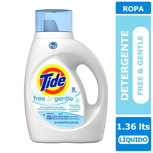 Detergente Liquido Tide Free and Gentle 1.36 Lts.