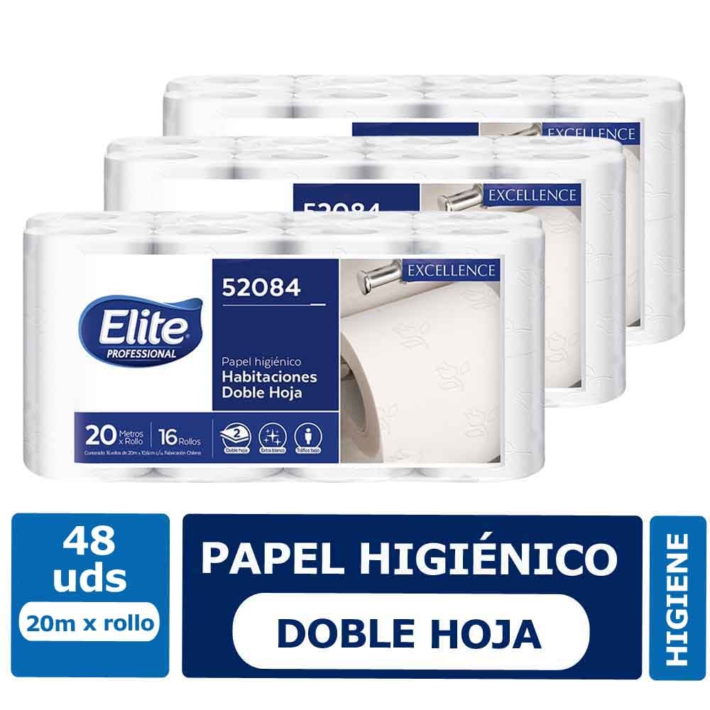 Papel Higiénico Elite, 48 Rollos, Doble hoja, 20 mts. c/u