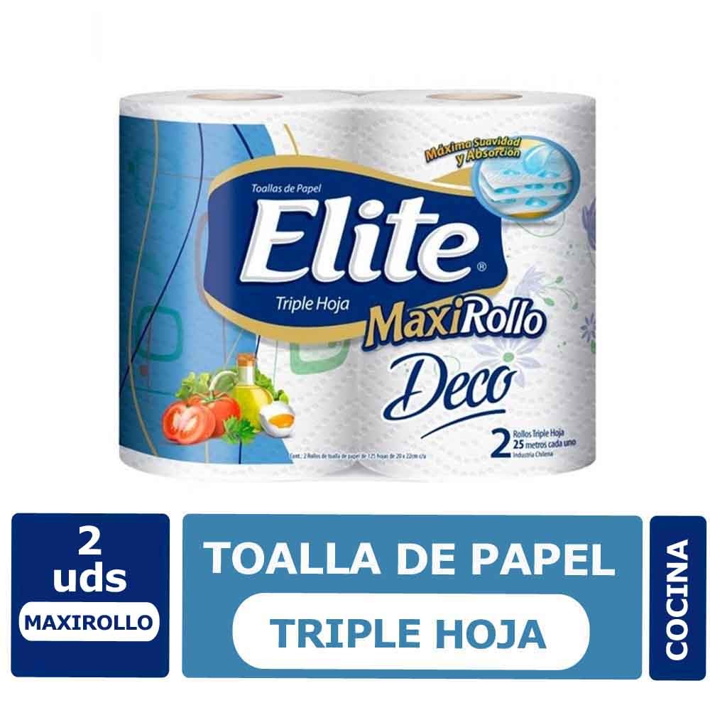 Toalla de papel Elite Deco MaxiRollo 2 unidades 20 mts c/u