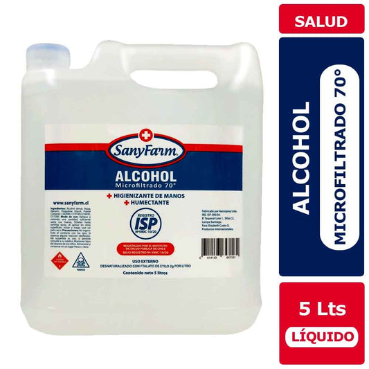 Alcohol liquido 70° Bidon 5 Litros