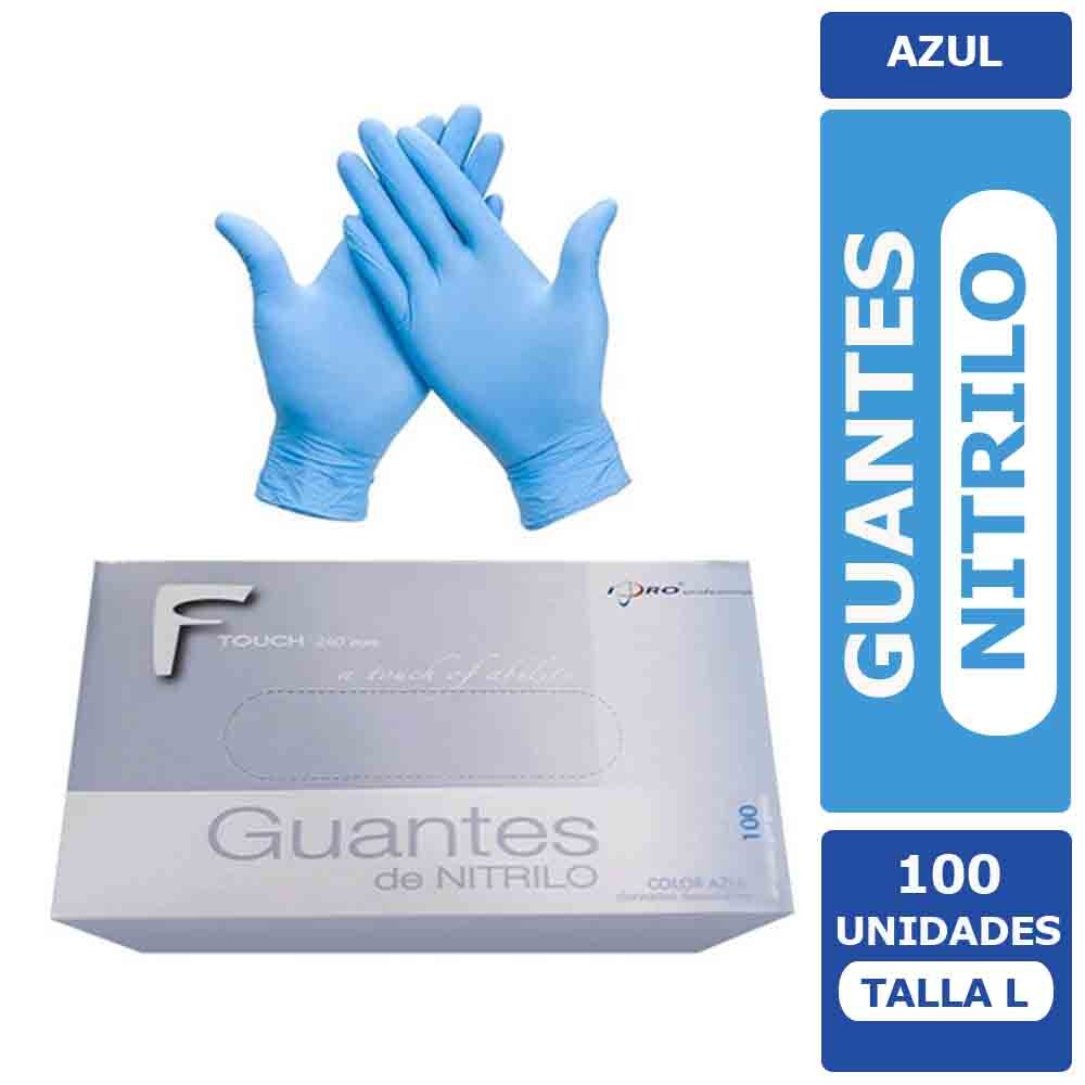 Guantes Nitrilo caja 100 Unid. Azul Talla M y L