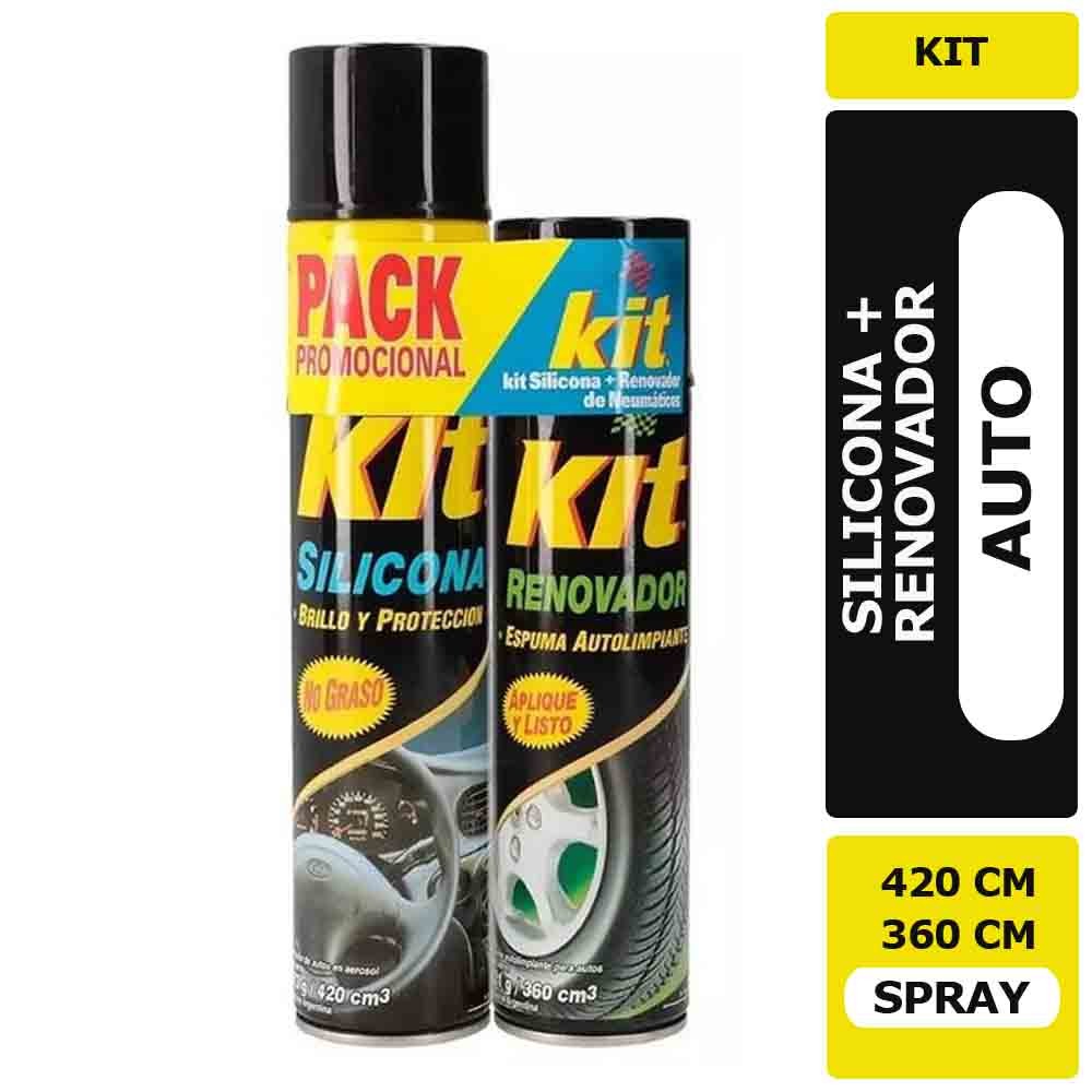 Kit Silicona 420 ml + Renovador de Neumatico 360 ml