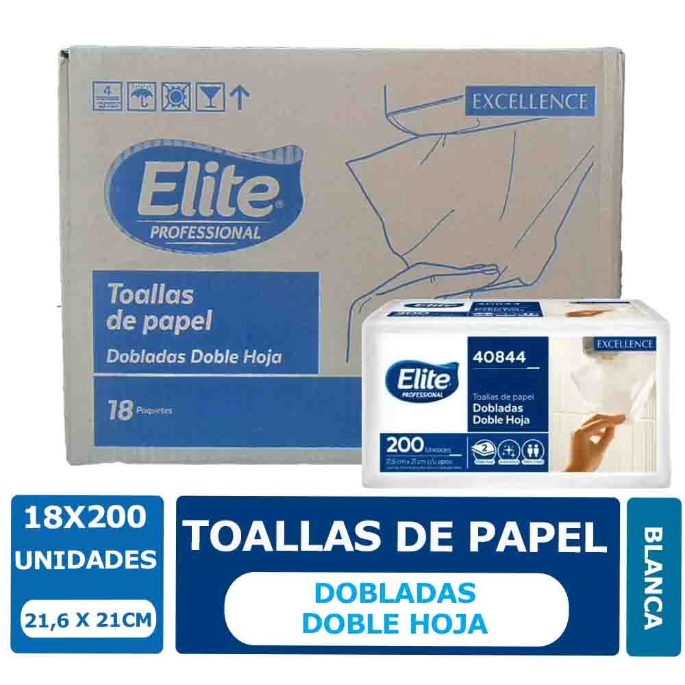 Toalla Interfoliada Elite Doble Hoja. 18x200 Unid.