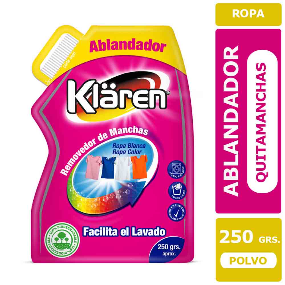 Ablandador de Ropa Klaren 250 grs.