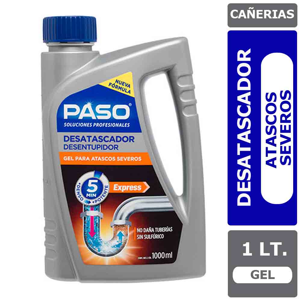 Desatascador Cañerías Paso Atascos Severos Express 1 Lt.