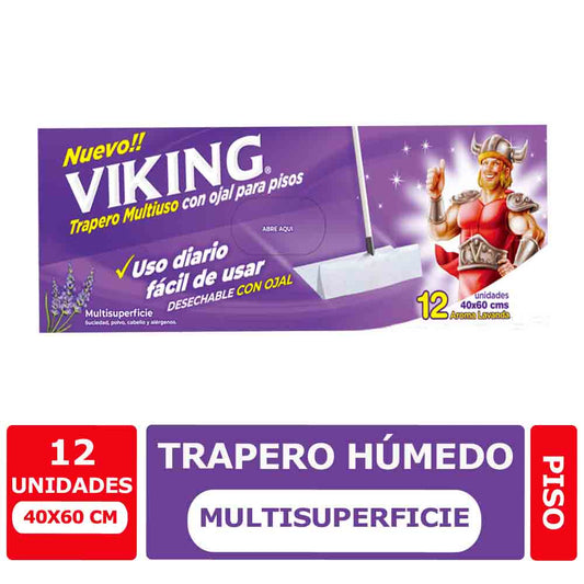 Trapero Húmedo Viking 12 Und. Lavanda
