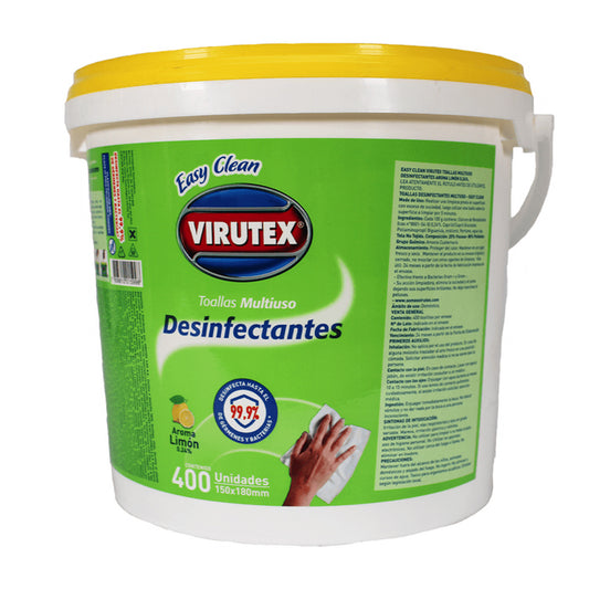 Toallas Humedas Multiuso/Desinfectante Virutex Tarro 400Un
