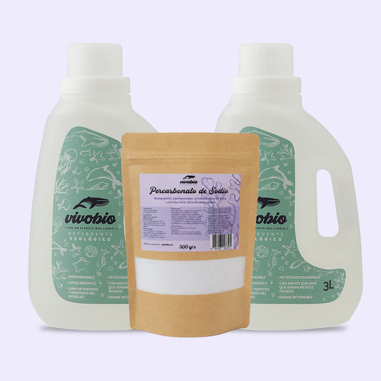 Detergente Ecologico 6 Lts + Percarbonato 500 ml VivoBio