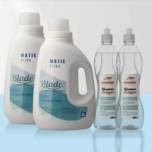 Detergente Ultra 6 Lts + Lavalozas 500ml 2 Unidades Ecologicos VivoBio