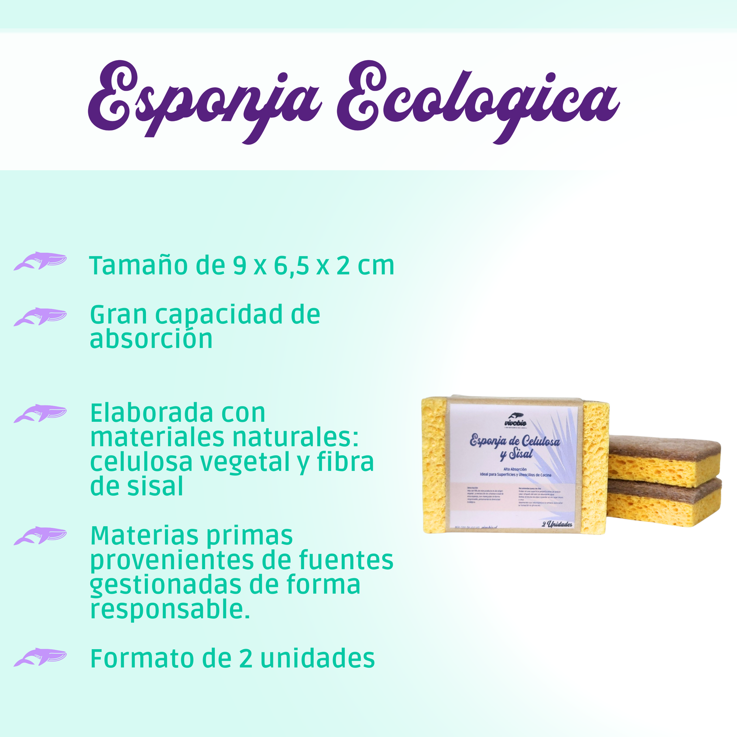 Esponja de Celulosa y Sisal 2 unidades VivoBio