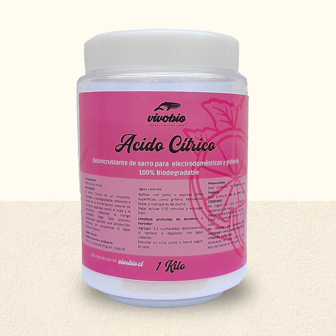 Acido Cítrico Removedor de Sarro Ecológico VivoBio 1 kilo