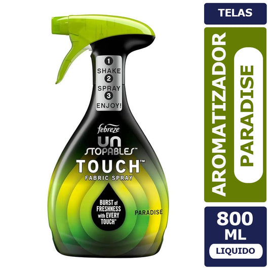 Aromatizante Telas Unstopables Febreze Touch Paradise 800 ml