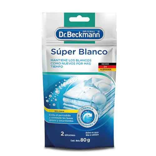 Blanqueador Ropa Súper Blanco Dr. Beckmann 80 grs
