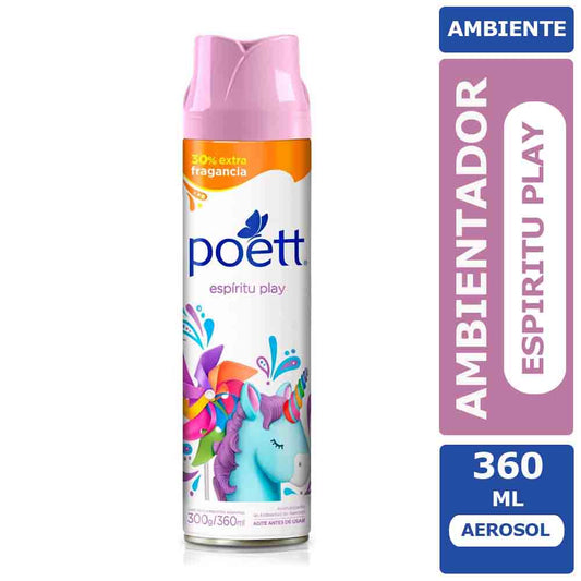 Desodorante Ambiental Espiritu Play Poett 360 ml