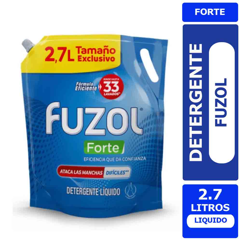 Detergente Líquido Forte Fuzol Doypack 2.7 Lts.