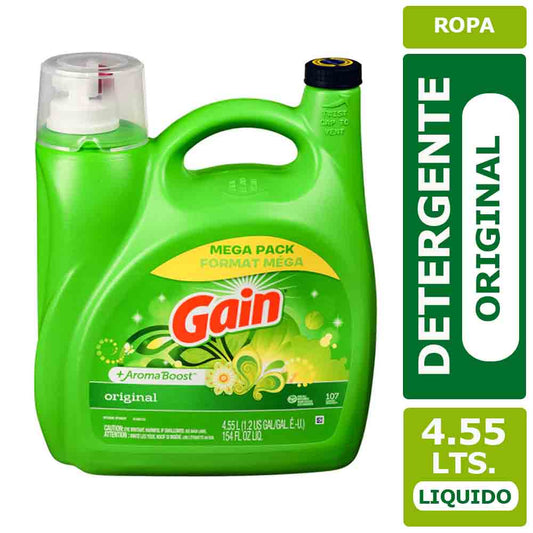 Detergente Líquido Gain Original 4.55 Lts
