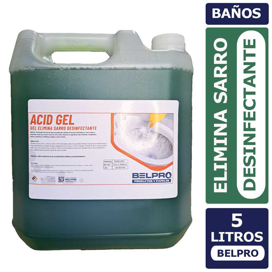 Gel Eliminador Sarro, Desinfectante 5 Lts. (Belpro)