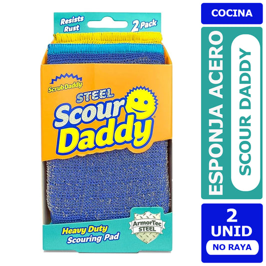 Esponja Acero Inoxidable Scour Daddy 2 Unid