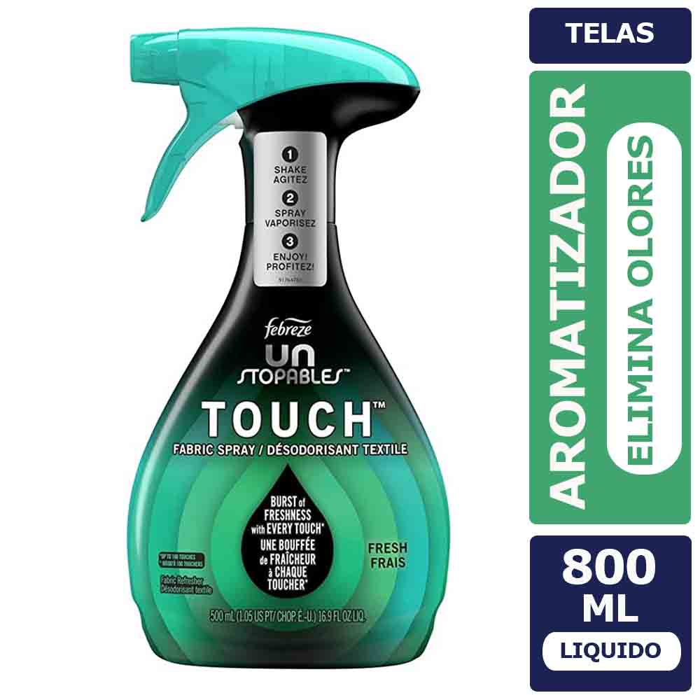 Aromatizante Telas Unstopables Febreze Touch Fresh 800 ml