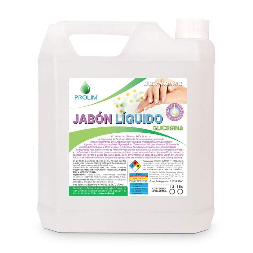 Jabón Liquido Glicerina White Cremoso (Bidón 5 Lts)