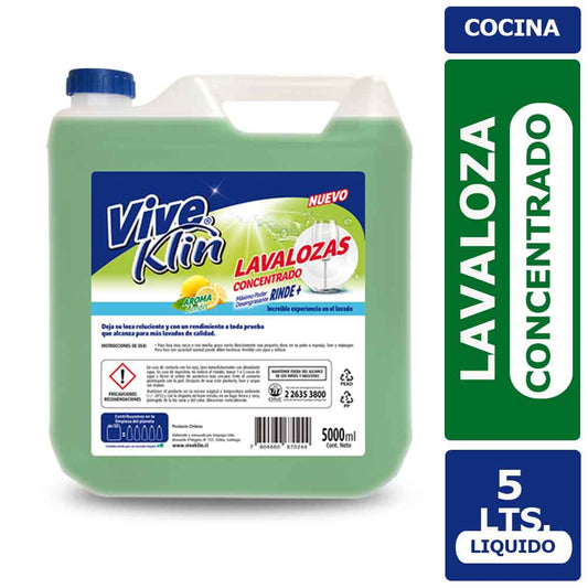 Lavaloza Concentrado Limon Viveklin 5 Lts
