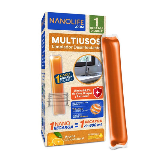 Limpiador multiusos Recarga Citrico Rinde 600ml Nanolife