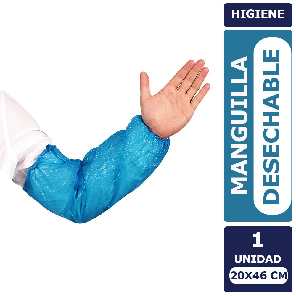 MANGUILLA DESECHABLE AZUL 100 U