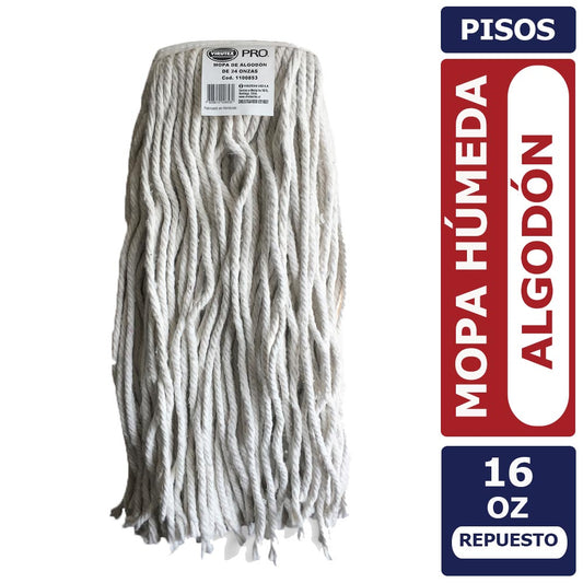 Mopa Húmeda Algodón Virutex Pro 16 Onzas Repuesto