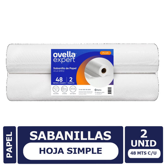 Sabanilla Ovella 2 Paquetes 48 Metros c/u Hoja Simple