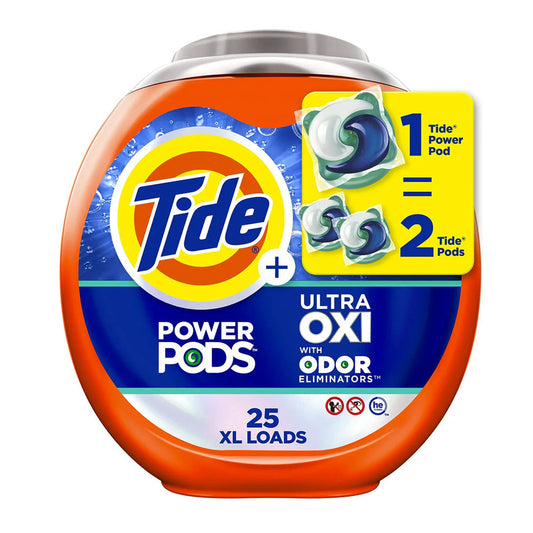 Detergente Cápsulas de Doble Tamaño Tide Ultra Oxi Power (25 cápsulas XL)