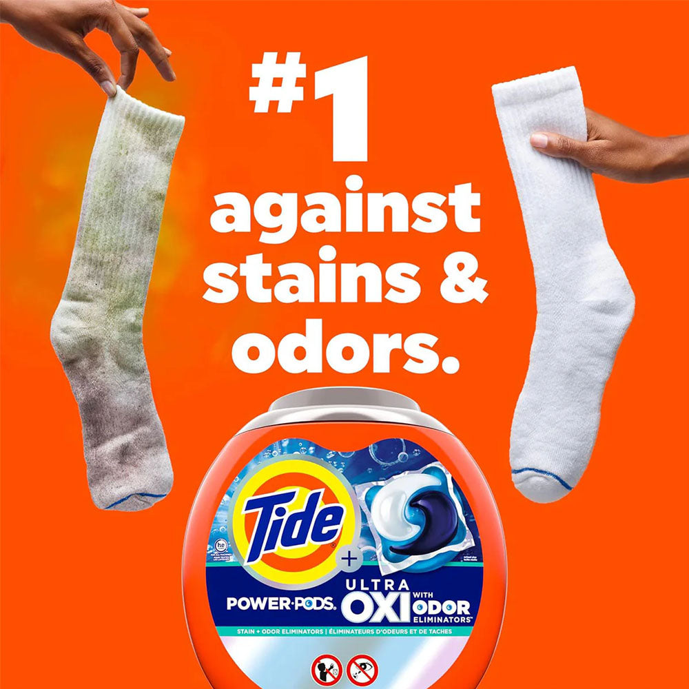 Detergente Cápsulas de Doble Tamaño Tide Ultra Oxi Power (25 cápsulas XL)