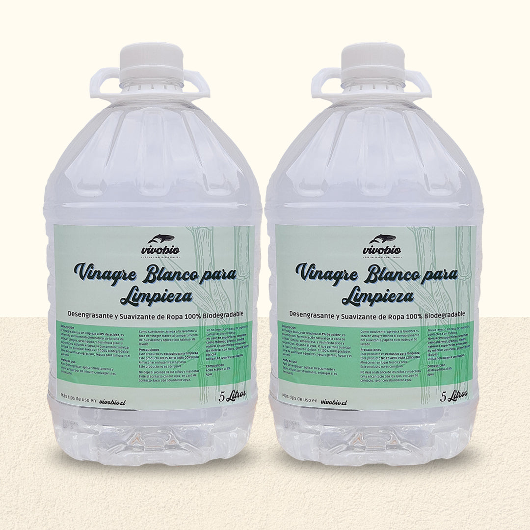 Vinagre Blanco para Limpieza VivoBio 8% de Acidez, 10 Litros